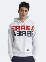 Hoodie Errea Republic 1988 Graphic 1 Man White brushed French terry cotton