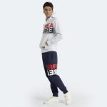 Hoodie Errea Republic 1988 Graphic 1 Man White brushed French terry cotton