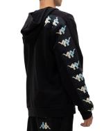 Hoodie Pullover kappa Banda 222 10 Lirt Brushed cotton Man black