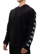 Hoodie Pullover kappa Banda 222 10 Lirt Brushed cotton Man black