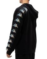 Hoodie Pullover kappa Banda 222 10 Lirt Brushed cotton Man black