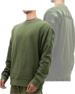 Crewneck sweatshirt Pullover kappa Banda 222 10 ENIKO Brushed cotton Man Green Parsley