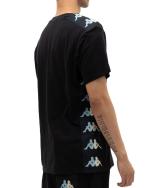 T-Shirt Kappa Banda 222 10 LOVELY Cotton black man short sleeves