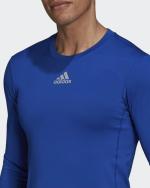  Intimo Tecnico UOMO Adidas Royal TechFit LS TOP Crew Aeroready 