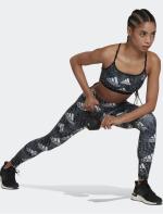 pants leggings Adidas Brand Love 7/8 Tights Running gym Black White WOMAN
