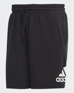  Pantaloncini Shorts UOMO Adidas Nero Cotone Jersey Big Logo Single Jersey 