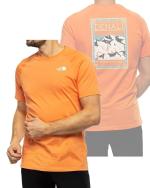 Leisure t-shirt The North Face TEE DUSTYCORALOR Cotton short sleeves Man Orange