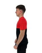  T-shirt maglia maglietta UOMO Kappa Banda 222 Rosso Nero LOGO EDWIN Girocollo 