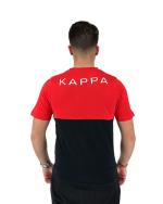  T-shirt maglia maglietta UOMO Kappa Banda 222 Rosso Nero LOGO EDWIN Girocollo 