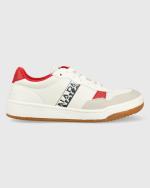Sport Shoes Sneakers Napapijri Courtis Man White Red Leather Suede