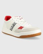 Sport Shoes Sneakers Napapijri Courtis Man White Red Leather Suede