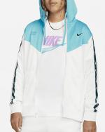 Sport suit jacket Nike Sportswear Sportswear Repeat hood full zip Polyester White Blue