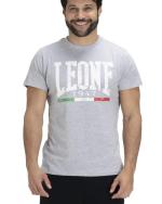 Complete leisure kit T-shirt Shorts Leone 1947 Cotton Man bermuda t-shirt set Vintage Logo Gray Melange-Black