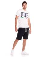 Complete leisure kit T-shirt Shorts Leone 1947 Cotton Man set t-shirt bermuda Vintage Logo White