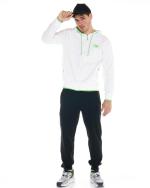 Tuta Intera Completa UOMO Leone 1947 Sporty Fluo Hoodie Bianco Verde nero 