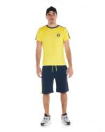 Complete leisure kit Man Academy 1947 bermuda shorts t-shirt set Yellow Blue