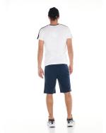 Complete leisure kit Man set t-shirt bermuda Academy 1947 OPTIC WHITE/NAVY BLUE