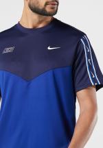  T-shirt maglia maglietta UOMO Nike Blu . NSW REPEAT SW PK TEE poliestere 