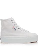  Scarpe Sneakers DONNA Superga 2708 HI TOP Bianco Platform 