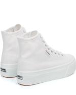  Scarpe Sneakers DONNA Superga 2708 HI TOP Bianco Platform 