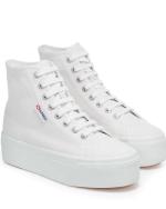  Scarpe Sneakers DONNA Superga 2708 HI TOP Bianco Platform 