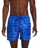 Badeanzug Meer Schwimmbad Shorts Nike Shorts Swim Volley Swoosh 5 Man Royal