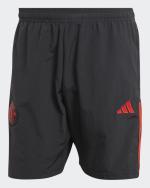 MANCHESTER UNITED MUFC Sports Shorts Adidas Men Tiro 23 Downtime Zip Pockets Microfiber 2023 24 Black