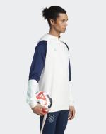 Training Sweatshirt AJAX AMSTERDAM Adidas Training Top Half Zip Hood Man 2023 24 White