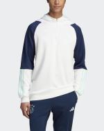 Training Sweatshirt AJAX AMSTERDAM Adidas Training Top Half Zip Hood Man 2023 24 White