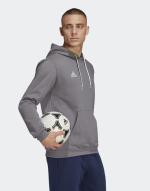 Felpa Cappuccio Hoodie UOMO Adidas ENTRADA 22 SWEAT Grigio Tasche senza zip 