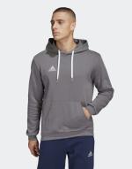  Felpa Cappuccio Hoodie UOMO Adidas ENTRADA 22 SWEAT Grigio Tasche senza zip 
