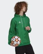  Felpa Cappuccio Hoodie UOMO Adidas Verde ENTRADA 22 SWEAT con tasche 