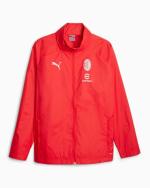 Wind rain jacket AC MILAN PUMA Training All Weather For All Time FULL ZIP Hood Red man 2023 24