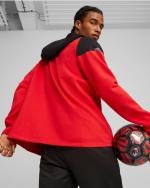 Sports suit jacket AC MILAN Puma CASUALS full zip cotton man 2023 24 Red