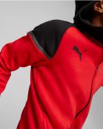 Sports suit jacket AC MILAN Puma CASUALS full zip cotton man 2023 24 Red