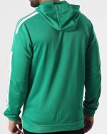  Felpa Cappuccio Hoodie UOMO Adidas Squadra 21 Sweat Verde