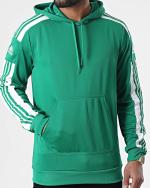  Felpa Cappuccio Hoodie UOMO Adidas Squadra 21 Sweat Verde