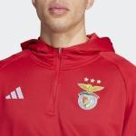 Trainings-Sweatshirt Benfica SLB Adidas Training Top Half Zip Hood Man 2023 24 Rot