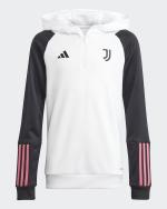  Juventus Adidas Felpa Allenamento Training top Hoodie mezza zip Bianco 2023 24 