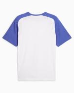 Freizeit-T-Shirt AC MILAN Puma CASUALS Rundhals-Baumwollmann 2023 24 Weiß Blau Dritter