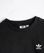 Adidas Originals Women\'s Crewneck Sports Sweatshirt Cropped Black Cotton