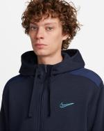 Hooded Sweatshirt Sports Jacket Nike Sportswear Fleece Fz Hoodie Bb cotton Men's Blue