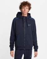 Hooded Sweatshirt Sports Jacket Nike Sportswear Fleece Fz Hoodie Bb cotton Men's Blue