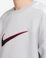 Nike Pullover Fleece BB Crew Cotton Fleece Crew Neck Sports Sweatshirt Grey