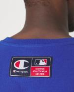 T-shirt maglia maglietta UOMO Champion Blu Major League Baseball Yankees Cotone 