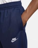  Tuta Intera Completa UOMO Nike Club Blu Poliestere Collo Alto Tempo Libero 
