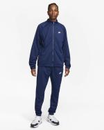  Tuta Intera Completa UOMO Nike Club Blu Poliestere Collo Alto Tempo Libero 