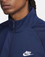  Tuta Intera Completa UOMO Nike Club Blu Poliestere Collo Alto Tempo Libero 