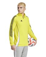  Felpa Allenamento Training Top UOMO Adidas Giallo Tiro 24 Mezza zip 