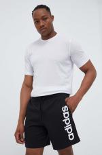 adidas Essentials Single Jersey linear Cotton shorts with pockets Black